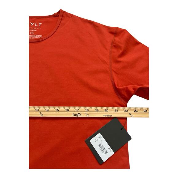 NWT BYLT T-Shirt Men XL Orange Drop Cut Short Sleeve Athletic Fit Workout Casual - Picture 7 of 8